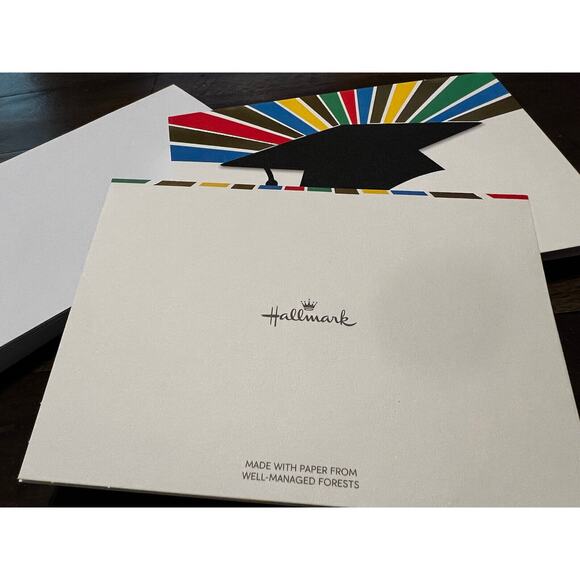 Hallmark Graduation Thank You Note Cards and Envelopes Primary Colors - 20 pack - Picture 2 of 3